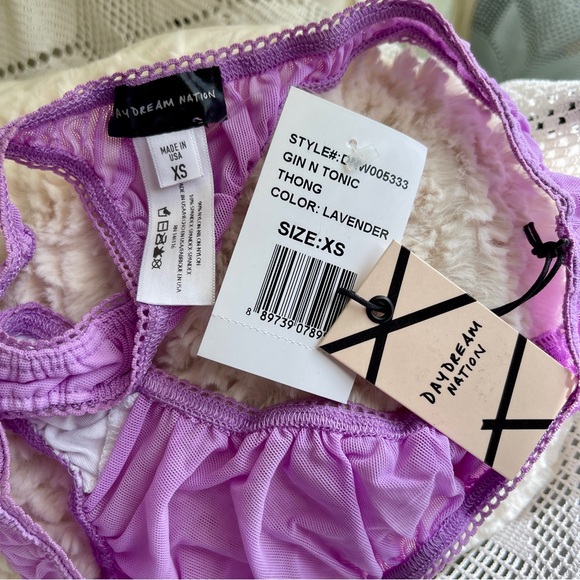 💜 Daydream Nation Purple LA Gin N Tonic Brazilian Cut Bikini Panty Panties NWT - Picture 7 of 9